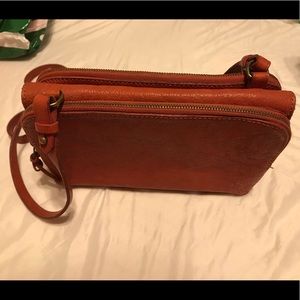 Red Madewell leather crossbody purse